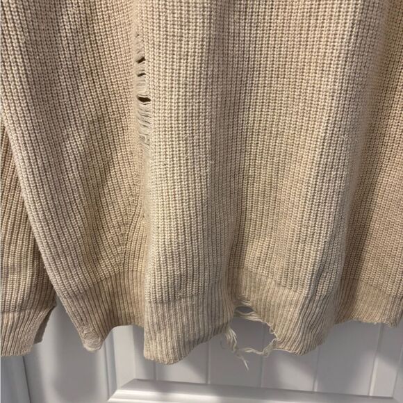 Helmut Lang Distressed Oversized V-Neck Sweater Size XS - Picture 6 of 6